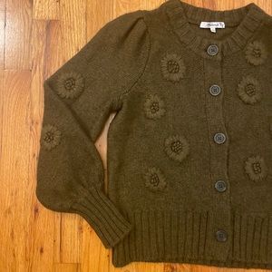 Madewell | Sweaters | Madewell Embroidered Edencroft Pleatsleeve Cardigan  Sweater | Poshmark
